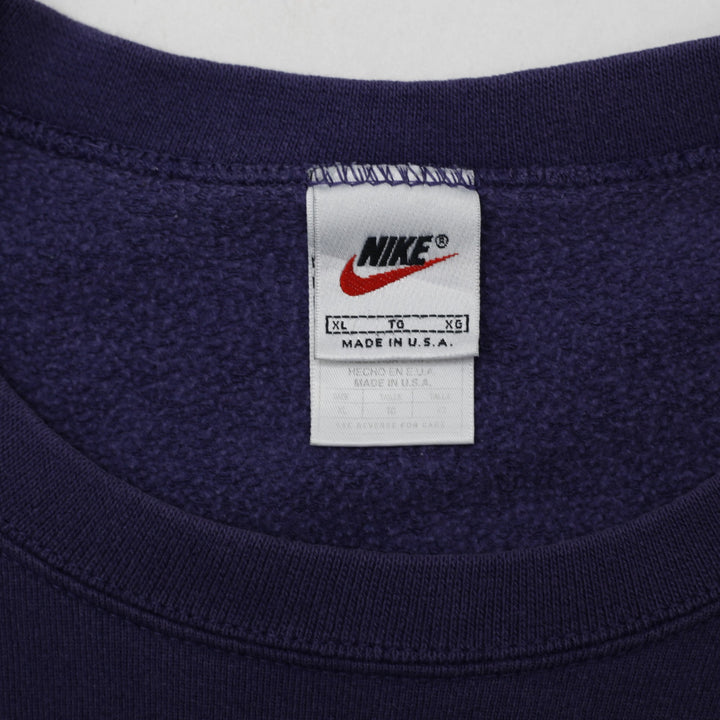 Vintage Nike Sweatshirt Purple Crewneck Fleece Logo Made In USA XL | Migration_Sweatshirt - Back View | Fashion Rerun