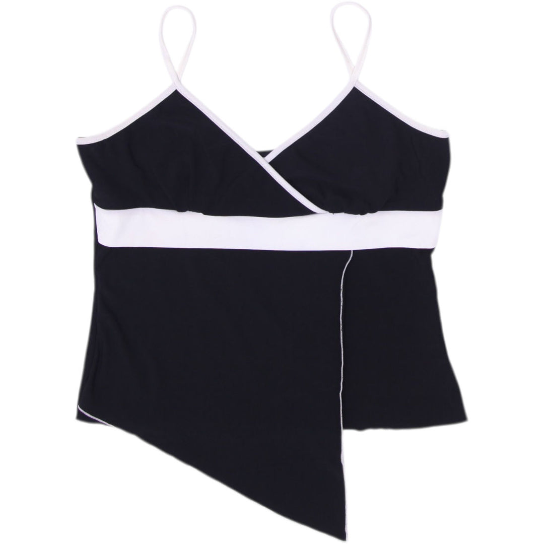 Y2K Ladies Shier Asymmetric Tank Top Size L | Migration_Y2K Tops | Fashion Rerun