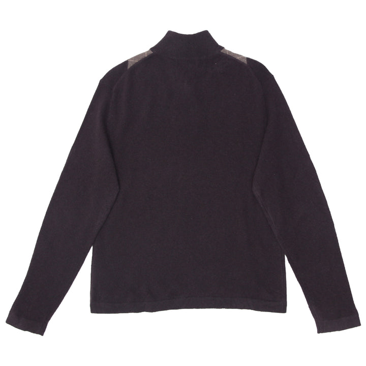 Mens Daniel Bishop Argyle 100% Cashmere 1/4 Zip Sweater - Fashion Rerun Vintage Migration_Sweaters