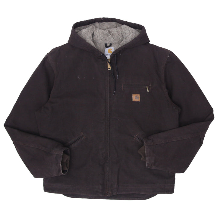 Mens Carhartt J141 DKB Sherpa Lined Hooded Work Jacket - Fashion Rerun Vintage Migration_Jacket