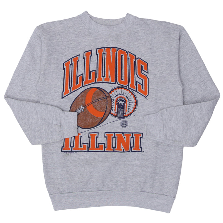 Vintage Tultex University Of Illinois Crewneck Sweatshirt Made In USA - Fashion Rerun Vintage Migration_Sweaters
