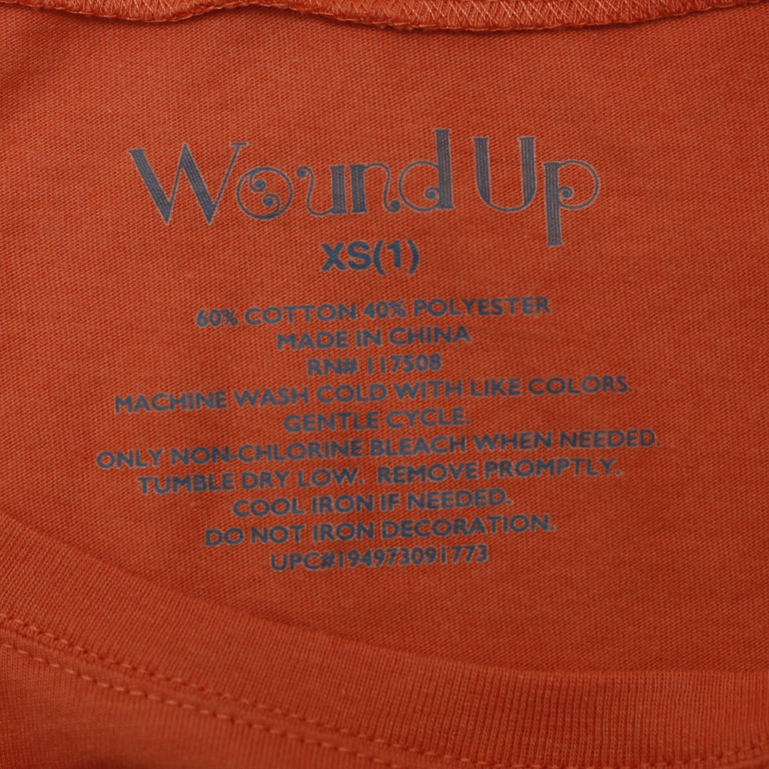 Y2K Ladies Wound Up Orange "Blessed & Dog Obsessed" Graphic Tee Size XS