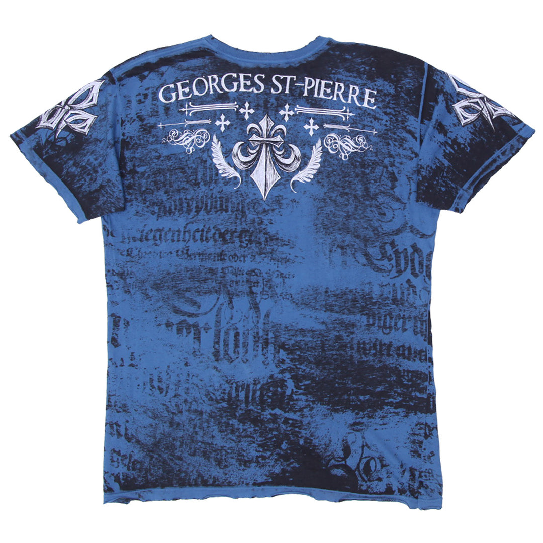 Y2K Mens AFFLICTION Signature Series George St Pierre Rush T-Shirt