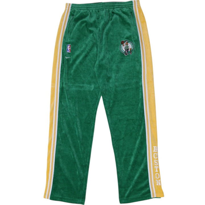 Vintage Nike NBA Boston Celtics Velour Warm-Up Pants Size XL | Migration_Pants | Fashion Rerun