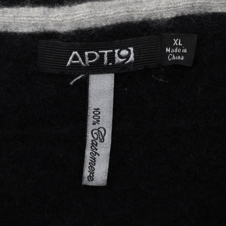 Ladies APT.9 Sweater Black Cashmere Soft Knitwear Size XL