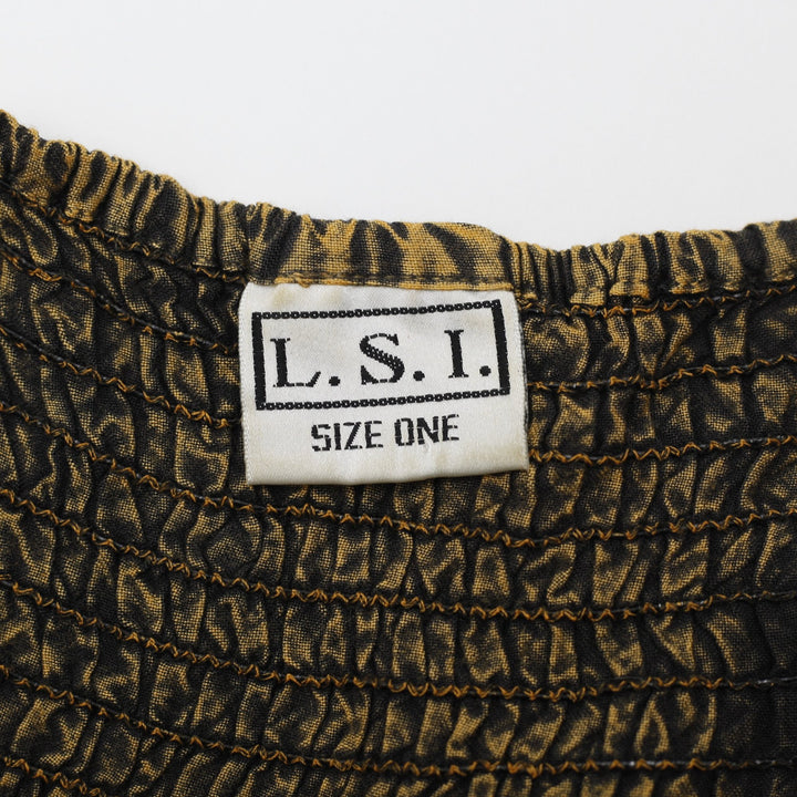 Y2K Ladies L.S.I. Boho Patchwork Sleeveless Tank Top Size OS | Migration_Y2K Tops - Back View | Fashion Rerun