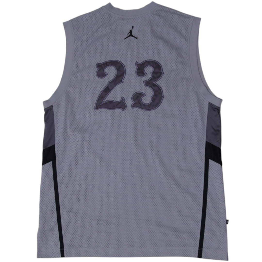 Mens Nike Air Jordan #23 Mesh Gray Basketball Jersey XXL