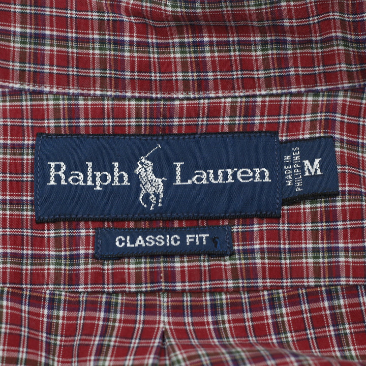 Mens Ralph Lauren Classic Fit Plaid Long Sleeve Shirt Size M
