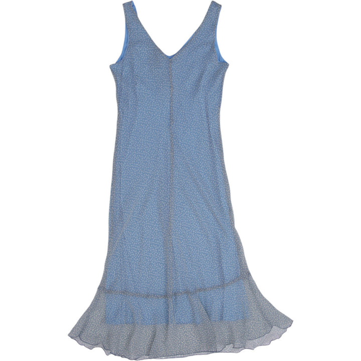 Y2K Ladies Jonathan Martin Long Blue Dress Bow Detail Size 6