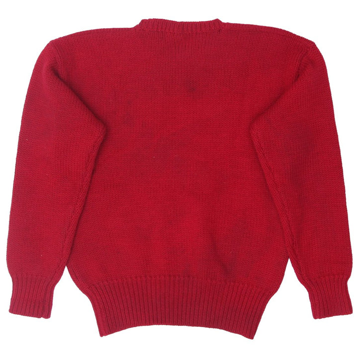 Vintage Embroidered Polo Ralph Lauren Logo Knitted Red Sweater