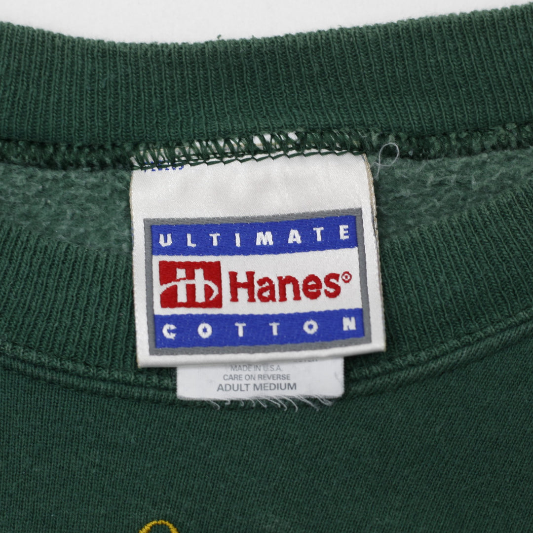 Vintage Hanes Sweatshirt Green Olympic Graphic 1996 Embroidered Size M | Migration_Sweatshirt - Back View | Fashion Rerun