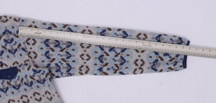 Ladies Patagonia Synchilla Jacket Snap T Pullover Tundra Cluster Big Sky Blue Fleece Jacket