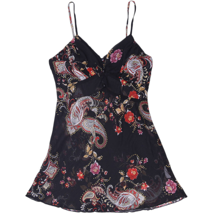 Y2K Ladies Suzy Shier Sheer Paisley & Floral Cami Top Size M