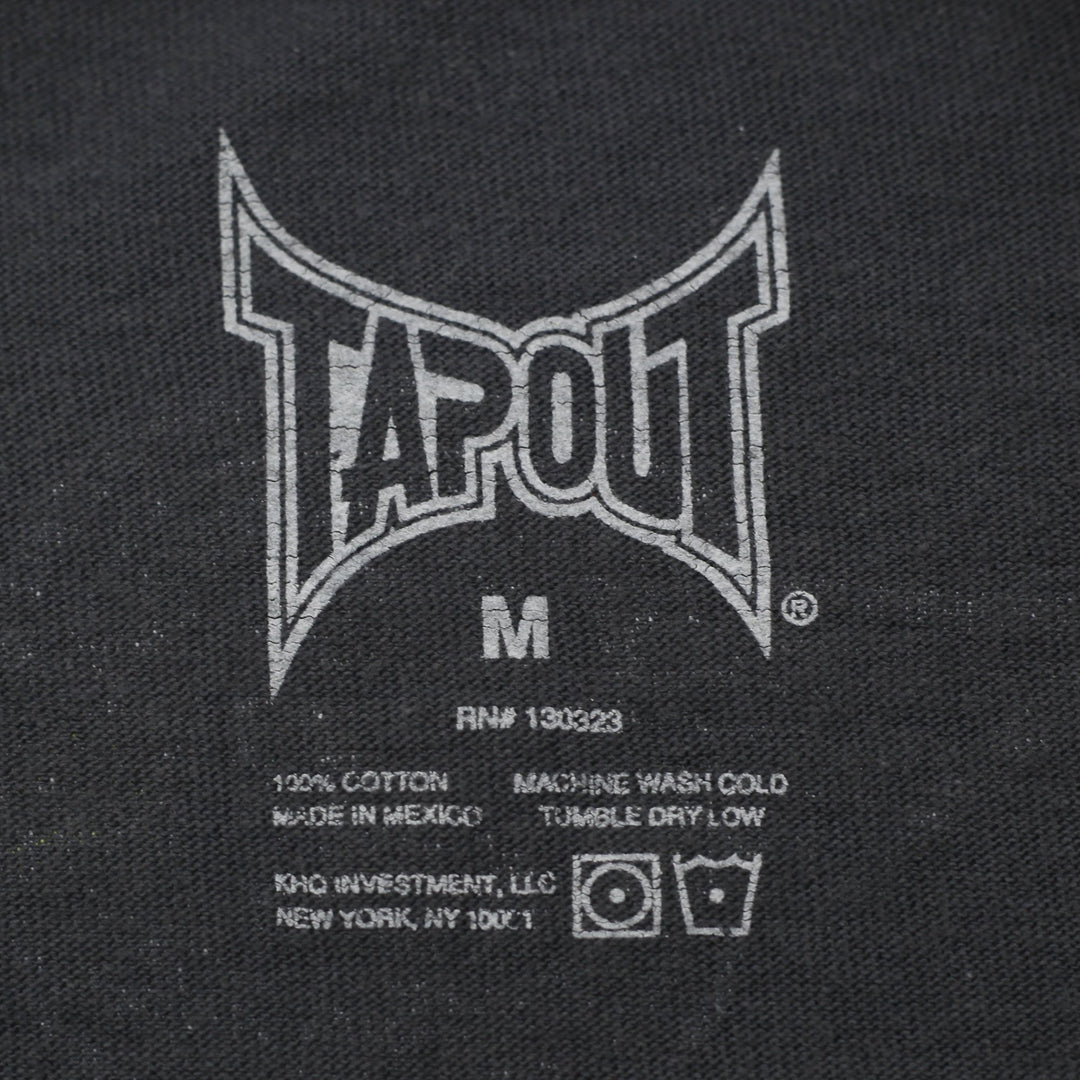 Y2K Mens Tapout Charcoal Grey Chain Logo Graphic Short Sleeve T-Shirt Size M