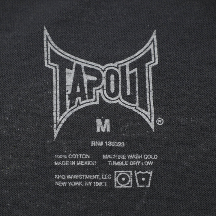 Y2K Mens Tapout Charcoal Grey Chain Logo Graphic Short Sleeve T-Shirt Size M