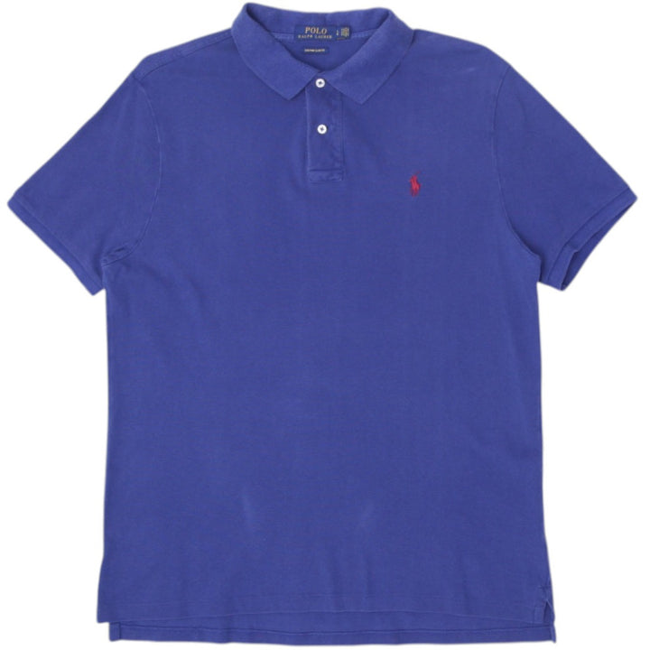 Mens Polo Ralph Lauren Custom Slim Fit Navy Polo T-Shirt L