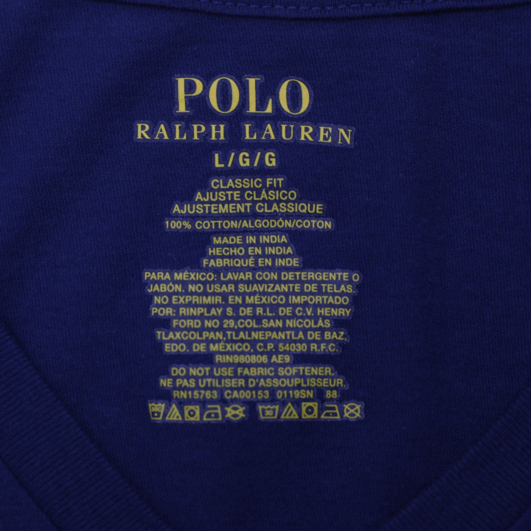 Mens Polo Ralph Lauren Classic Fit V-Neck T-Shirt Size L