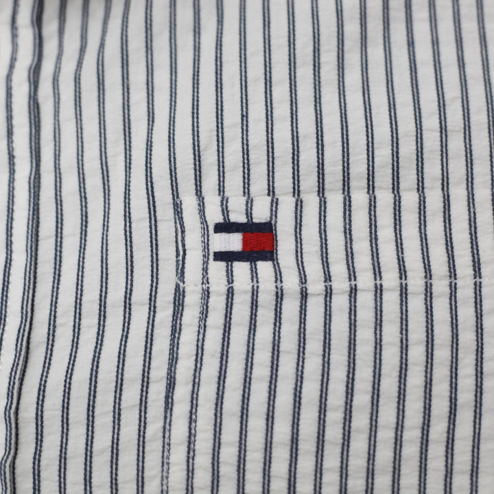 Mens Tommy Hilfiger Striped Cotton Casual Shirt Size L