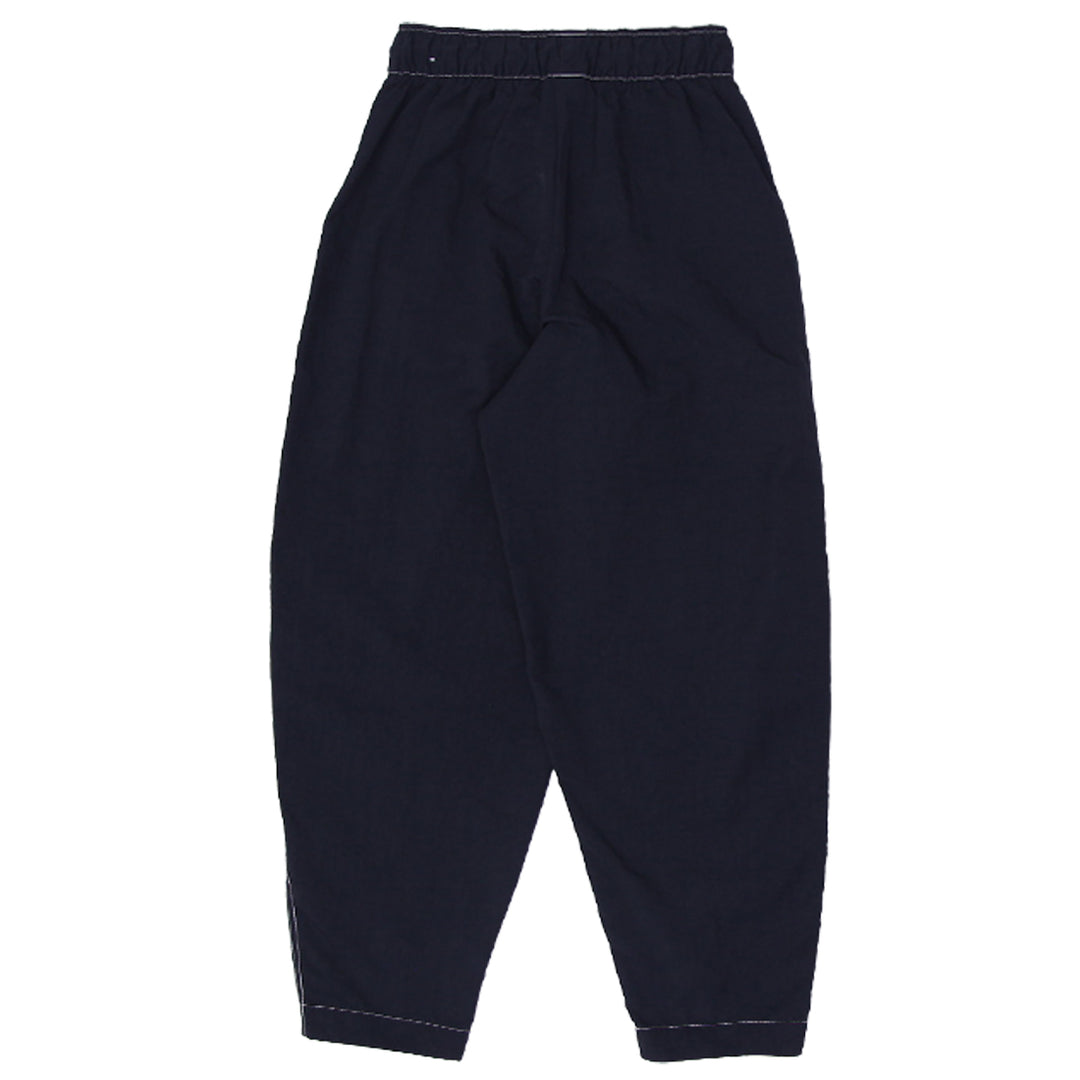 Ladies Embroidered Nike Logo Black Track Nylon Pants