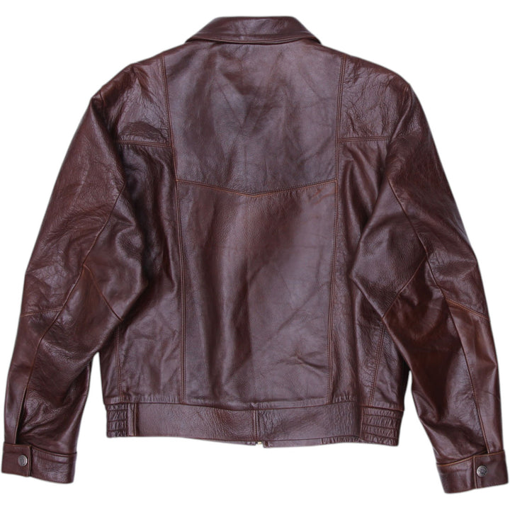 Vintage Oscar Piel Leather Bomber Jacket Made in Mexico