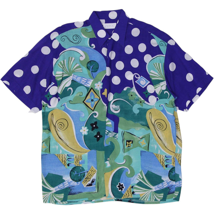 Mens Zepos Printed AOP Short Sleeve Shirt