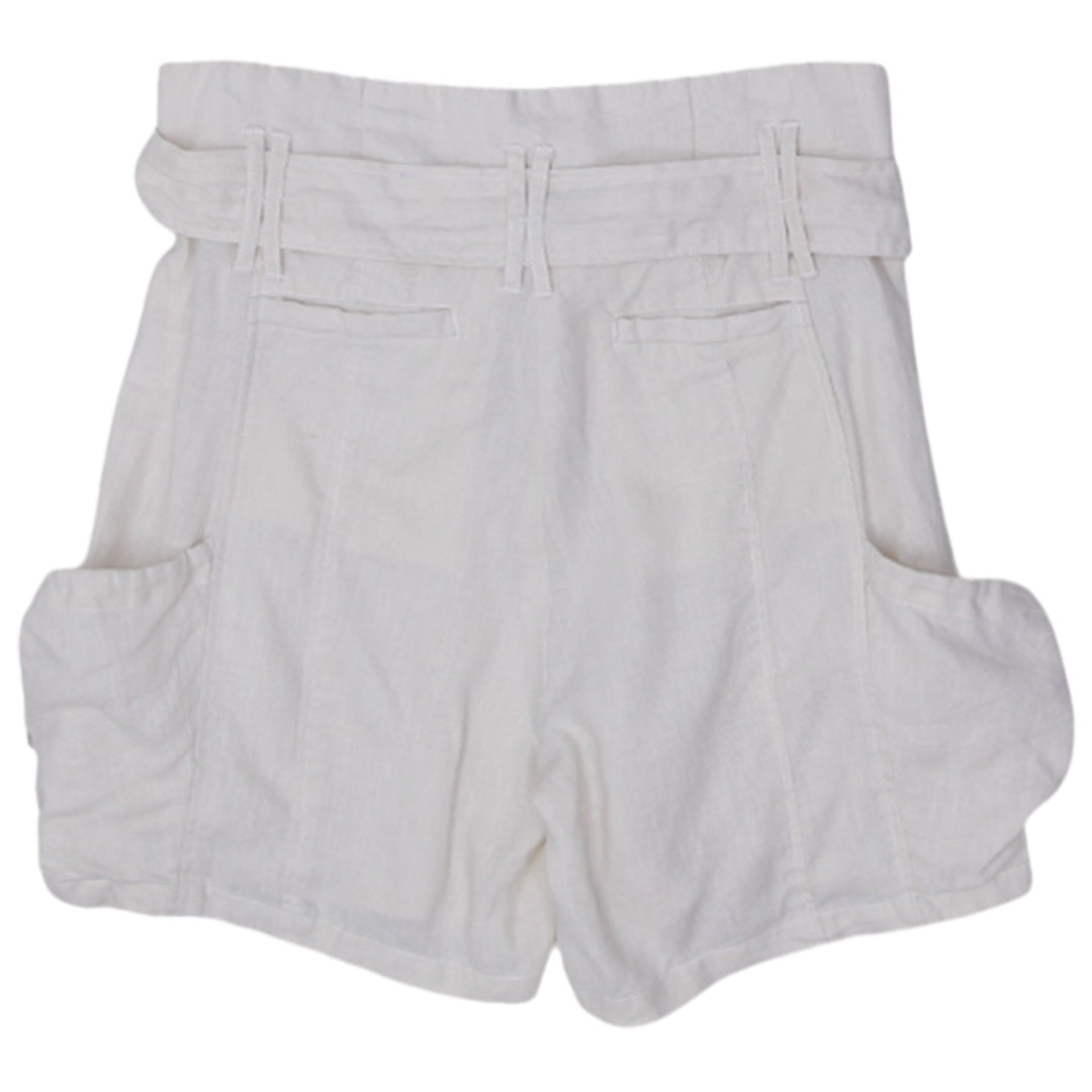 Ladies Tristan Belted 100% Linen Shorts