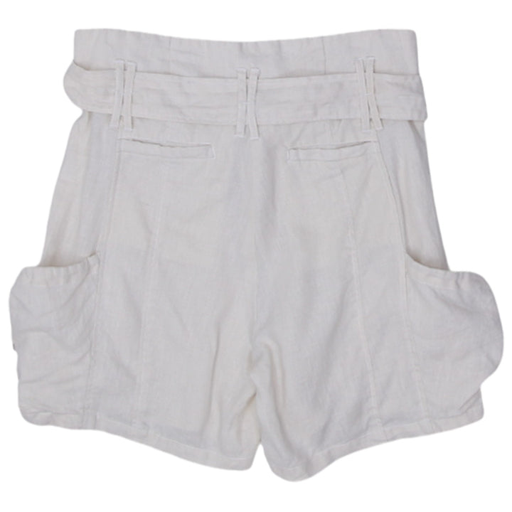 Ladies Tristan Belted 100% Linen Shorts