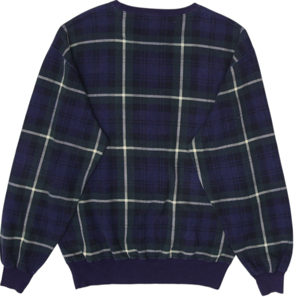 Vintage Mens Ralph Lauren Sport Ralph Lauren Plaid Sweatshirt Size L | Migration_Sweatshirts - Side View | Fashion Rerun