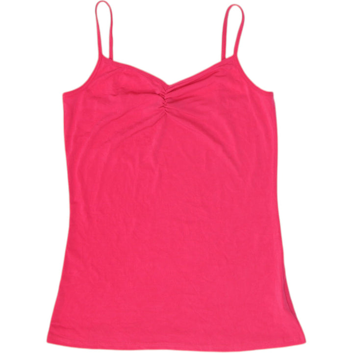 Y2K Ladies Le Chateau Tank Top Red Spaghetti Strap Polyester Size L