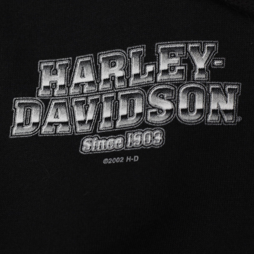 Vintage Mens Harley Davidson Hoodie Black Full Zip Thunder Road XL | Migration_Hoodies - Detail View | Fashion Rerun