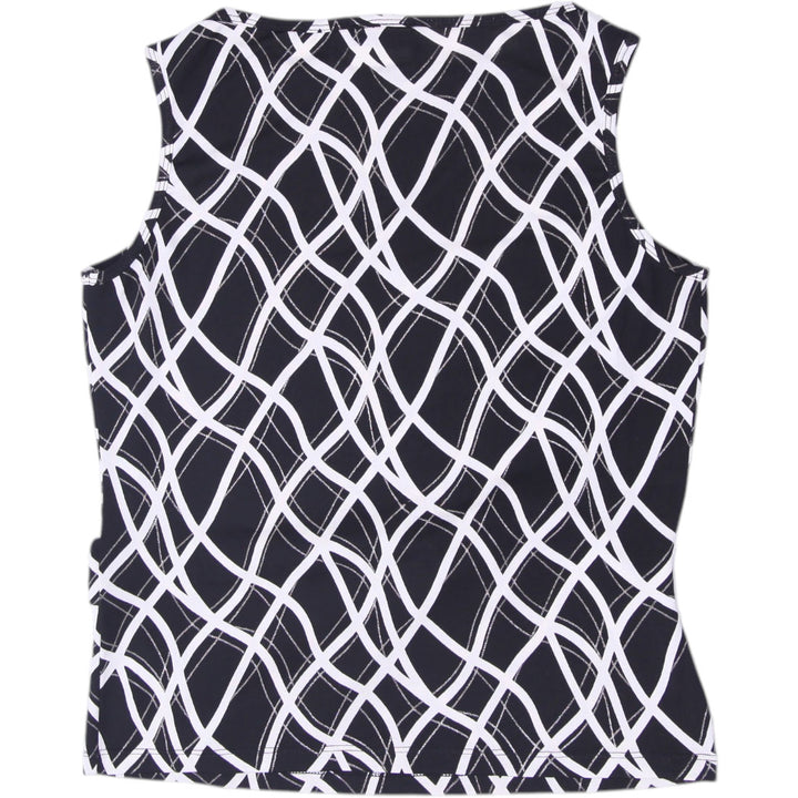 Y2K Ladies Fashion Bug Geometric Patterned Sleeveless Top