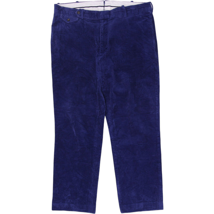 Mens Polo Ralph Lauren Trousers Navy Blue Corduroy Casual Elegant