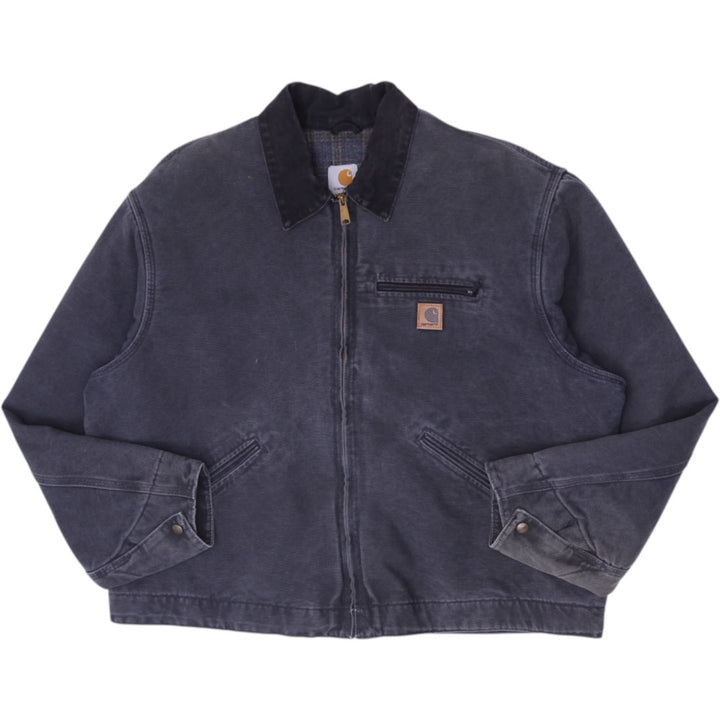 Vintage Carhartt J07 PTL Petrol Blue Charcoal Detroit Jacket Size 2XL