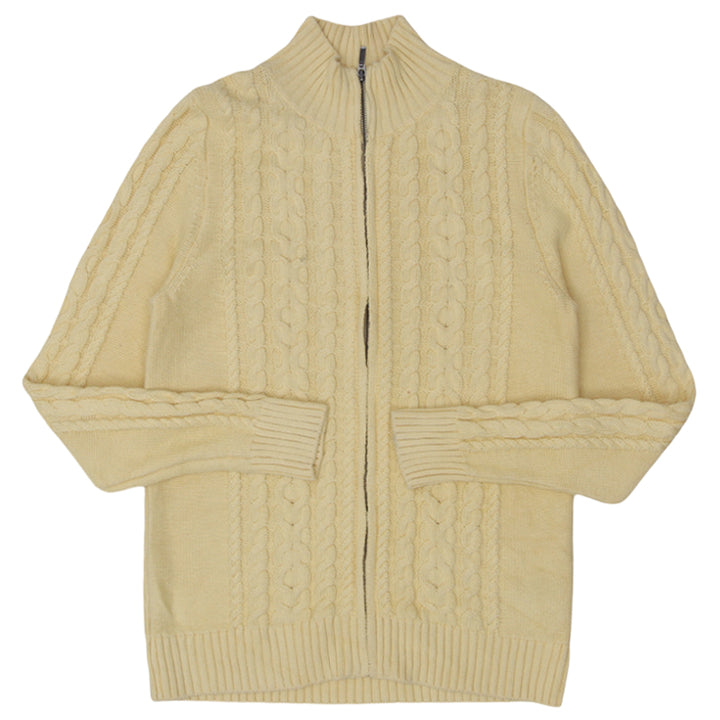 Vintage L.L Bean Full Zip Cable Knit Sweater Ladies - Fashion Rerun Vintage Migration_Sweaters