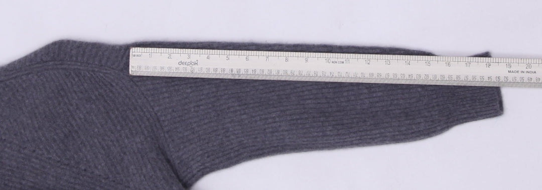 Ladies Tahari Gray Cashmere Ribbed Knit Long Sleeve Sweater Size S | Migration_Knitwear & Sweaters - View 7 | Fashion Rerun