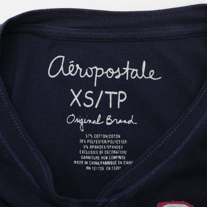 Y2K Ladies Aeropostale Graphic Short Sleeve Tee Size S