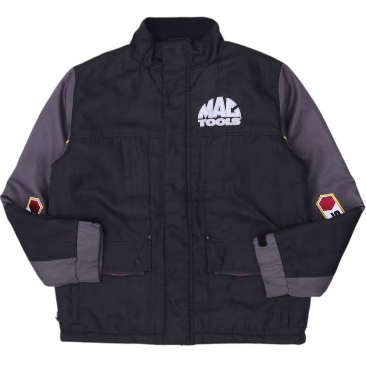 Vintage 90s Mac Tools Collared Work Full Zip Button Black Jacket L | Migration_Jackets | Fashion Rerun