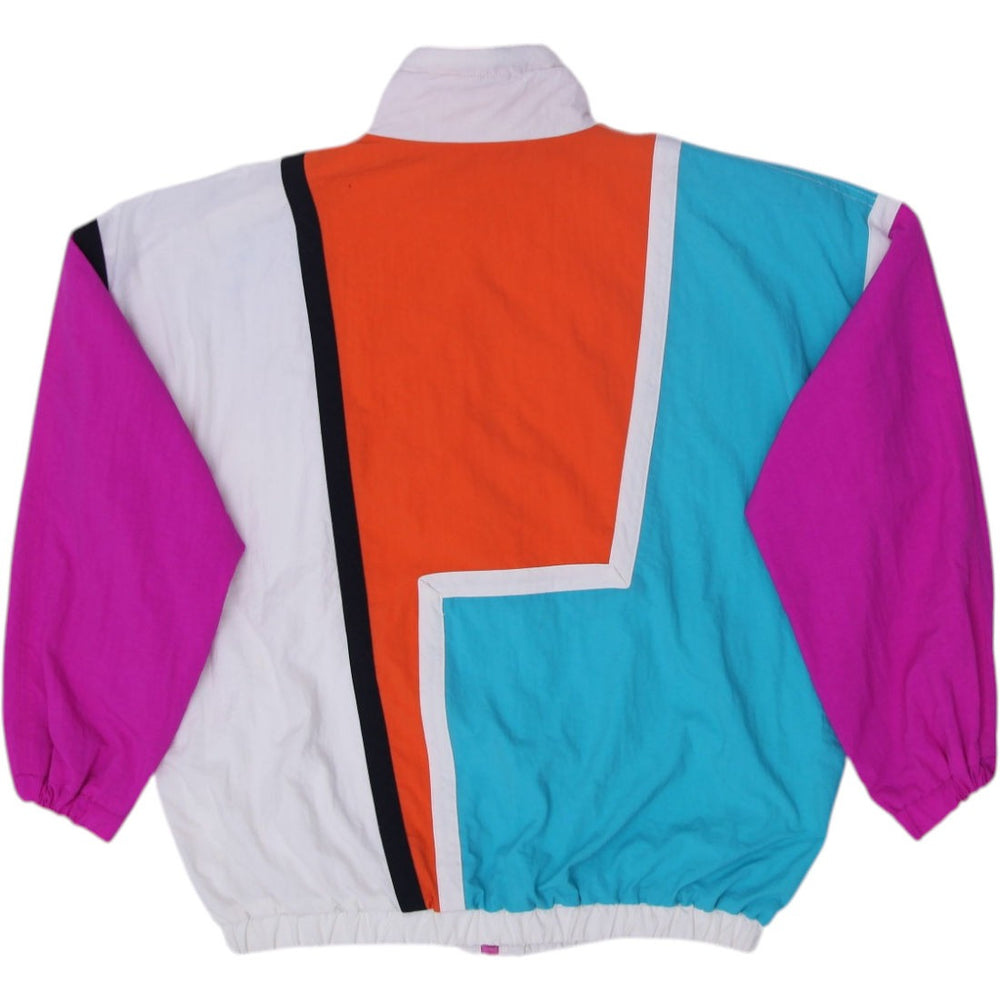 Vintage 90s Adidas Multi Color Lightweight Zip Up Windbreaker Jacket S | Migration_Jackets - Side View | Fashion Rerun