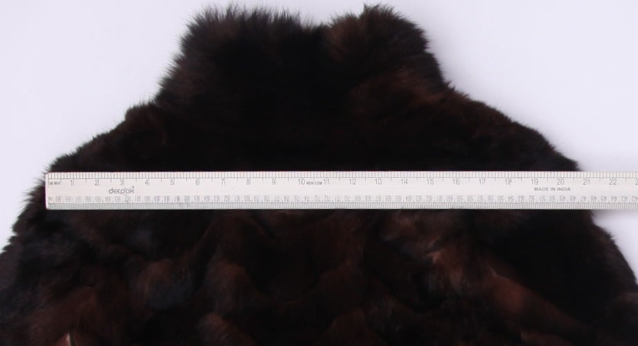 Vintage 1980s Dark Espresso Mink Fur Coat | Chevron Pattern Let-Out Real Fur Jacket | Glamorous Winter Swing | Fashion Rerun