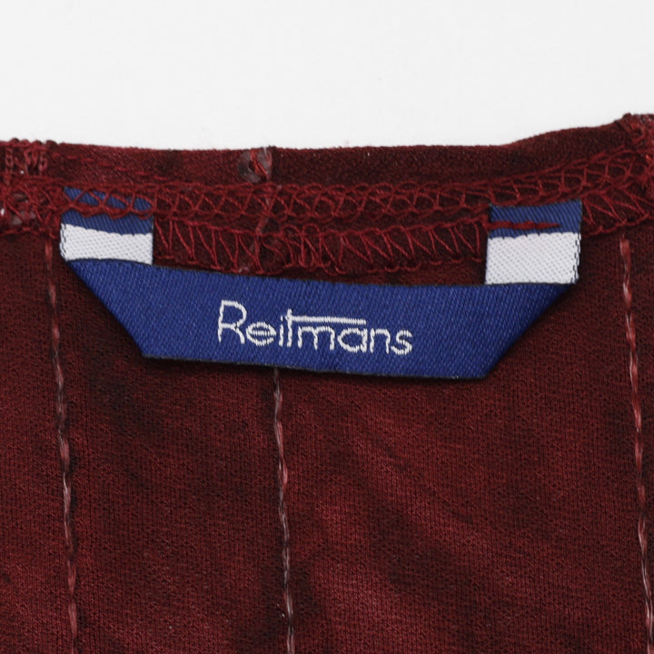 Y2K Ladies Reitmans Whimsigoth Blouse Oxblood Shimmer Twist Bodice Goth Tank