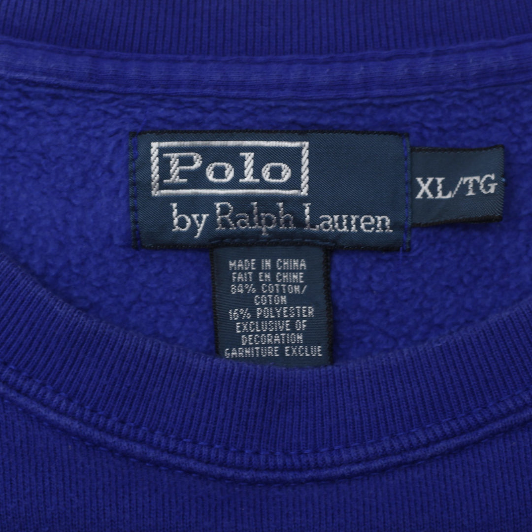 Vintage Mens Polo Ralph Lauren Sweater Blue Crewneck Size XL | Migration_Jumper & Knitwear RL Collection - Ba | Fashion Rerun