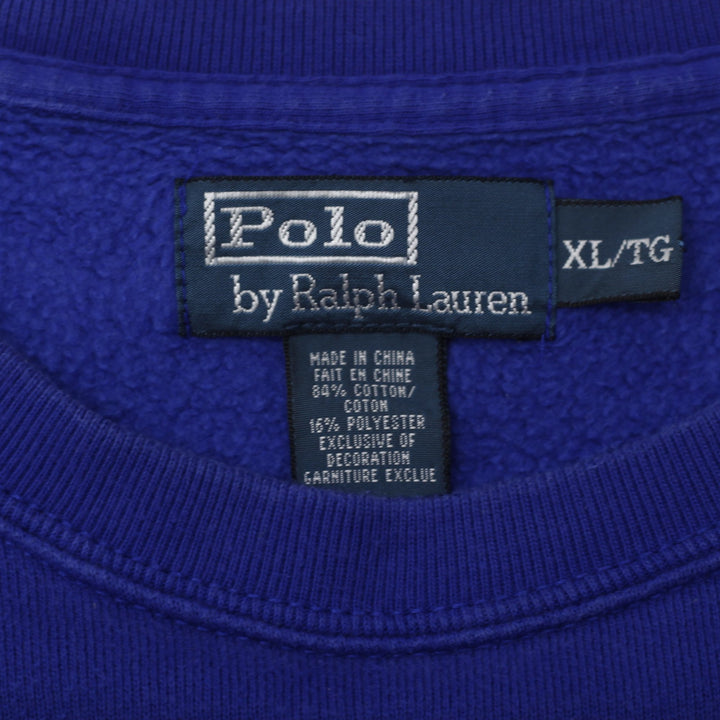 Vintage Mens Polo Ralph Lauren Sweater Blue Crewneck Size XL | Migration_Jumper & Knitwear RL Collection - Ba | Fashion Rerun