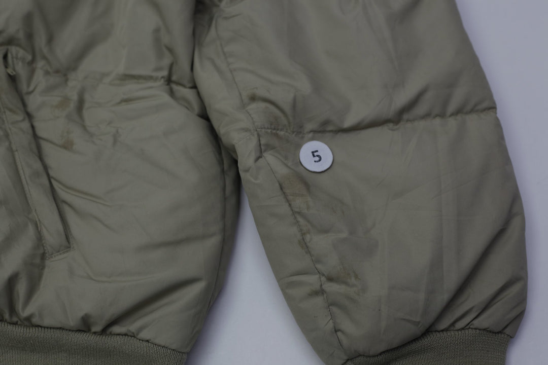 Vintage Mens Polo Ralph Lauren Puffer Jacket Beige Down Fill
