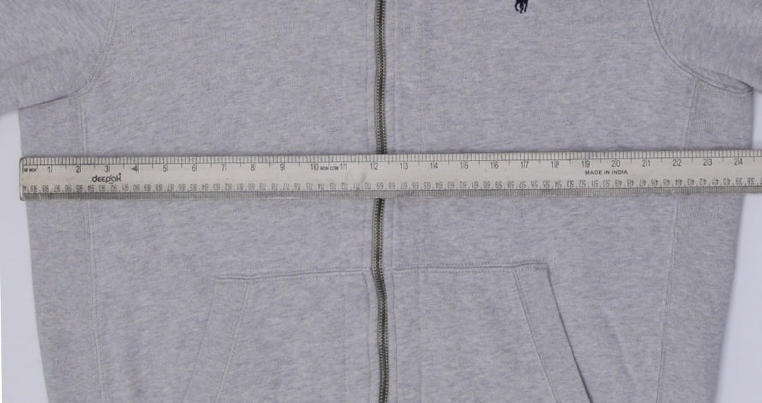 Mens Ralph Lauren Hoodie Gray Full Zip Embroidered Logo