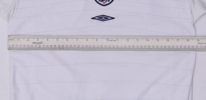 Mens Umbro England Soccer Jersey White Red Team Logo ' 03-05 | Migration_Jerseys - View 6 | Fashion Rerun