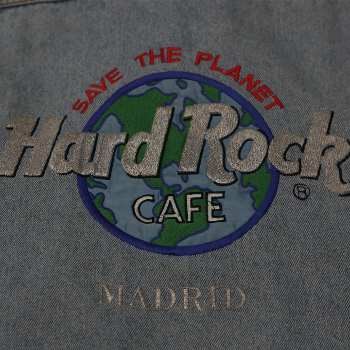Vintage Hard Rock Café Madrid Embroidered Denim Jacket - Fashion Rerun Vintage Migration_Jacket