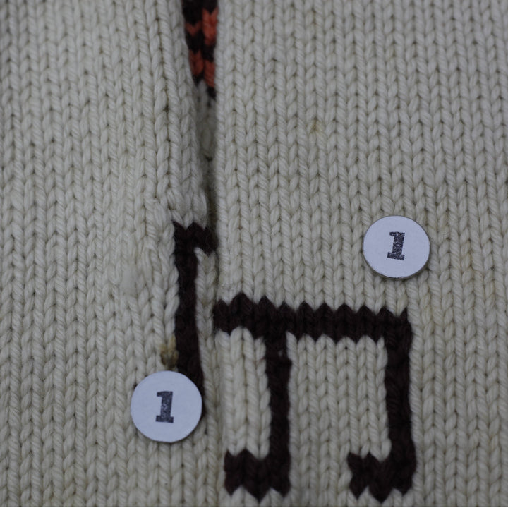 Vintage Mens Patterned Knitwear Full Zip Sweater Size L | Migration_Knitwear & Sweaters - View 7 | Fashion Rerun
