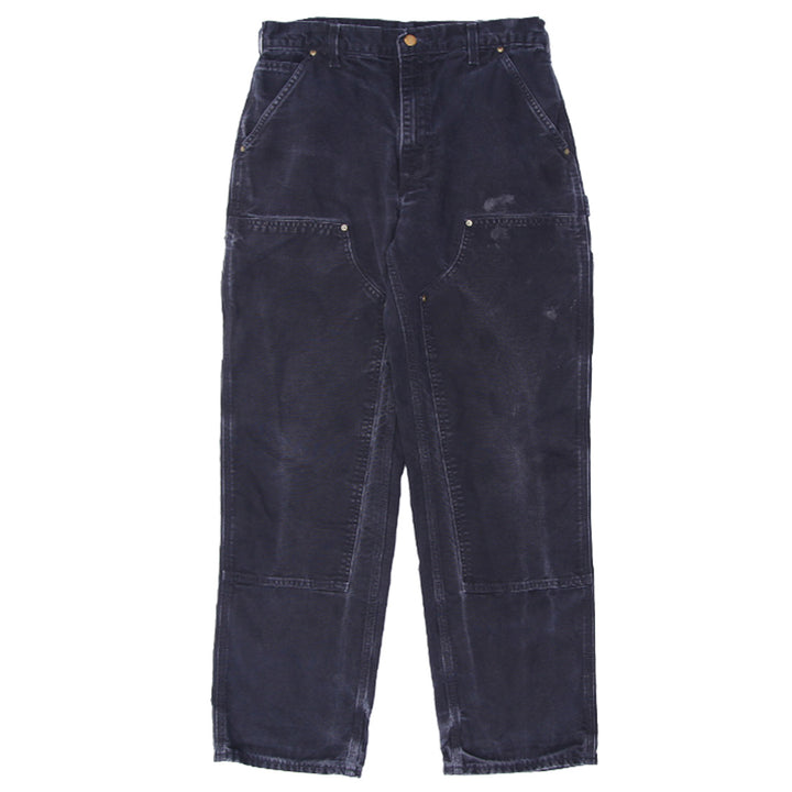 Mens B01 BLK Loose Fit Double Knee Carhartt Pants