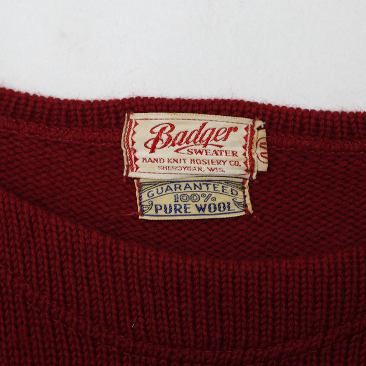 Vintage 80s University of Wisconsin Letterman's Sweater Made in USA Size L | Migration_Jumper & Knitwear - Ba | Fashion Rerun
