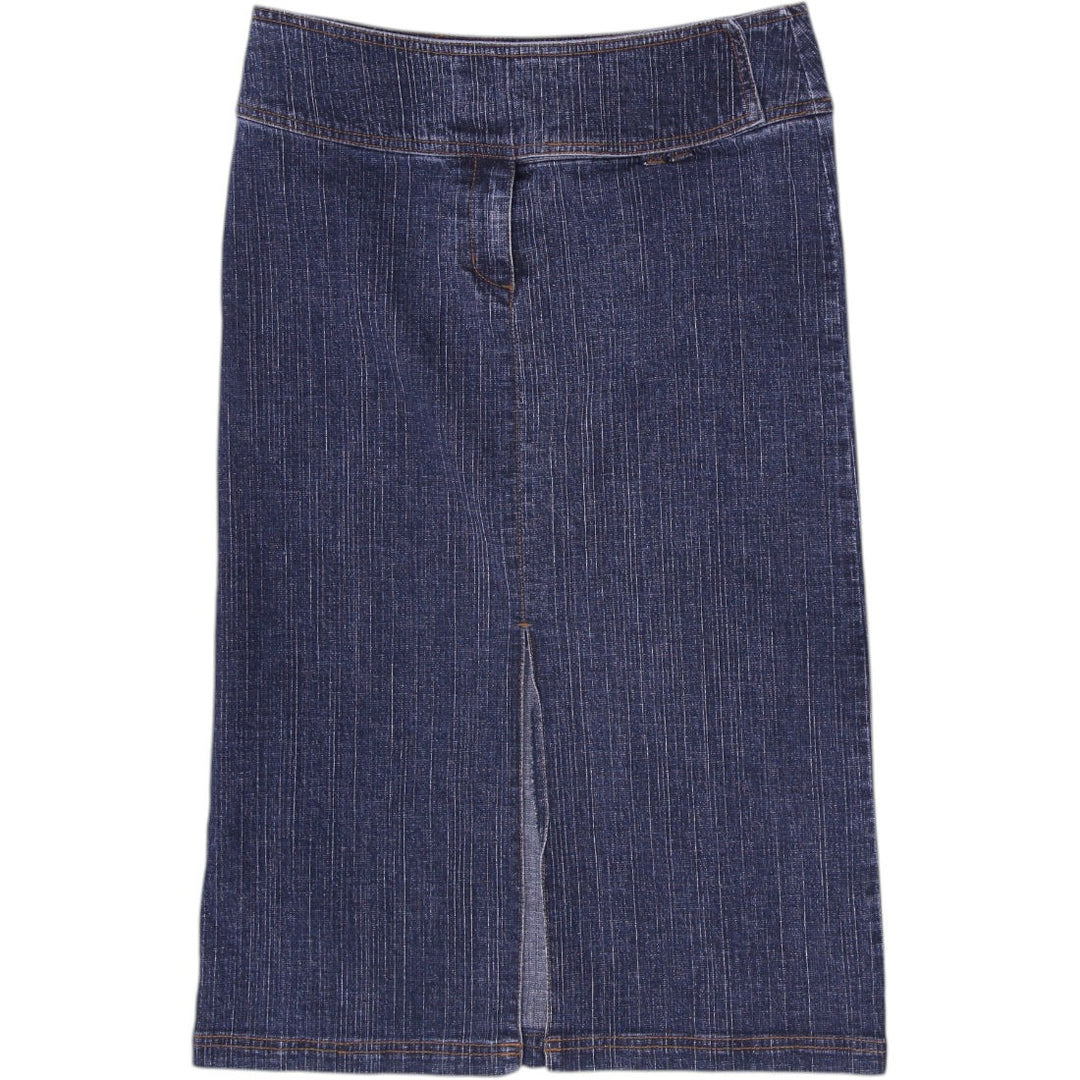 Y2K Ladies Nevada Front Split Denim Skirt Size 4